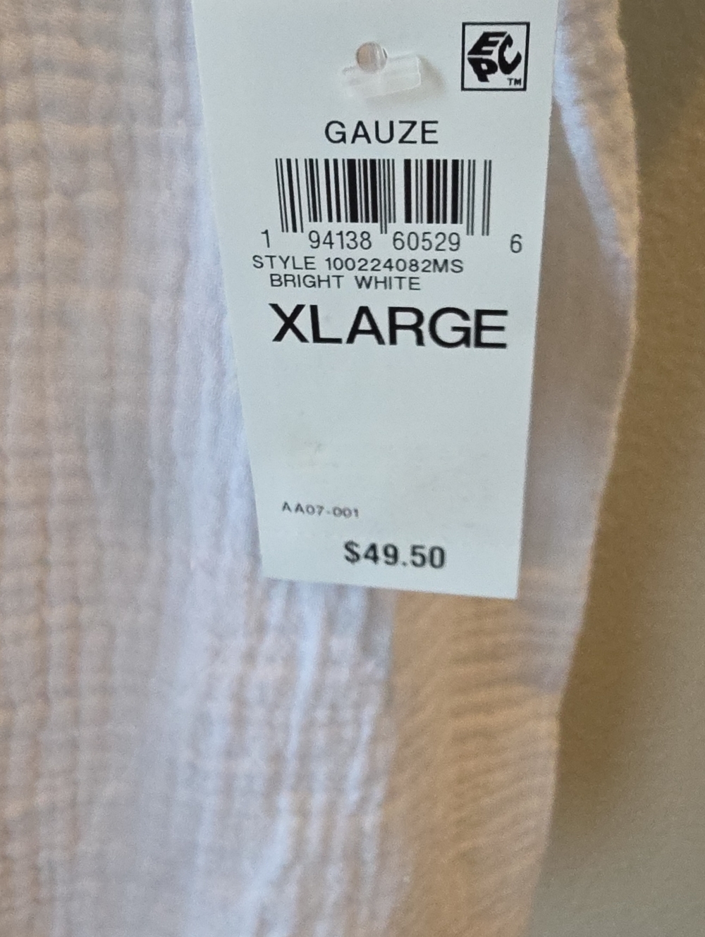 Style & Co Cotton Gauze Short Flutter Sleeve Top White XL NWT - Picture 7 of 14